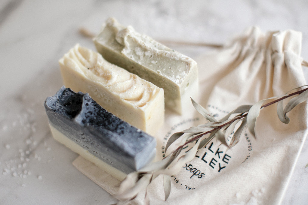 Salt Soap Trio + Cotton Bag