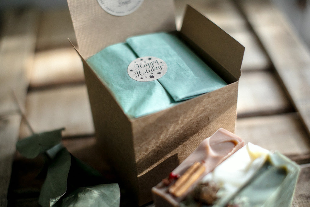 Christmas Soap Trio + Dish