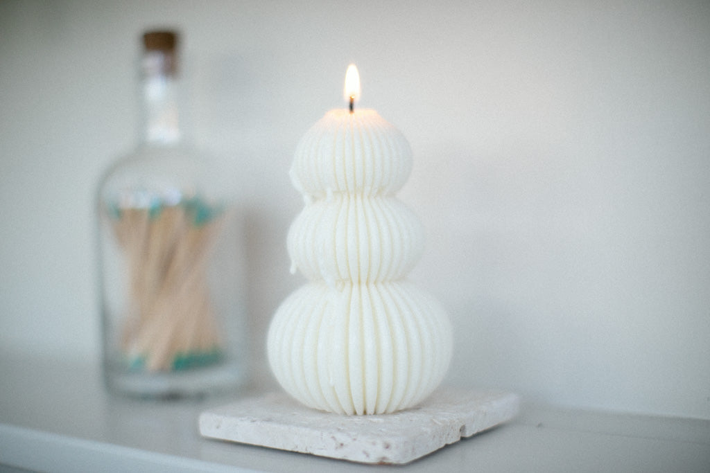 Bauble Tree - Natural Soy Wax Pillar Candle