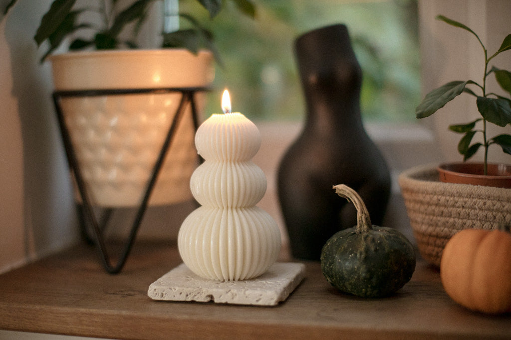 Bauble Tree - Natural Soy Wax Pillar Candle
