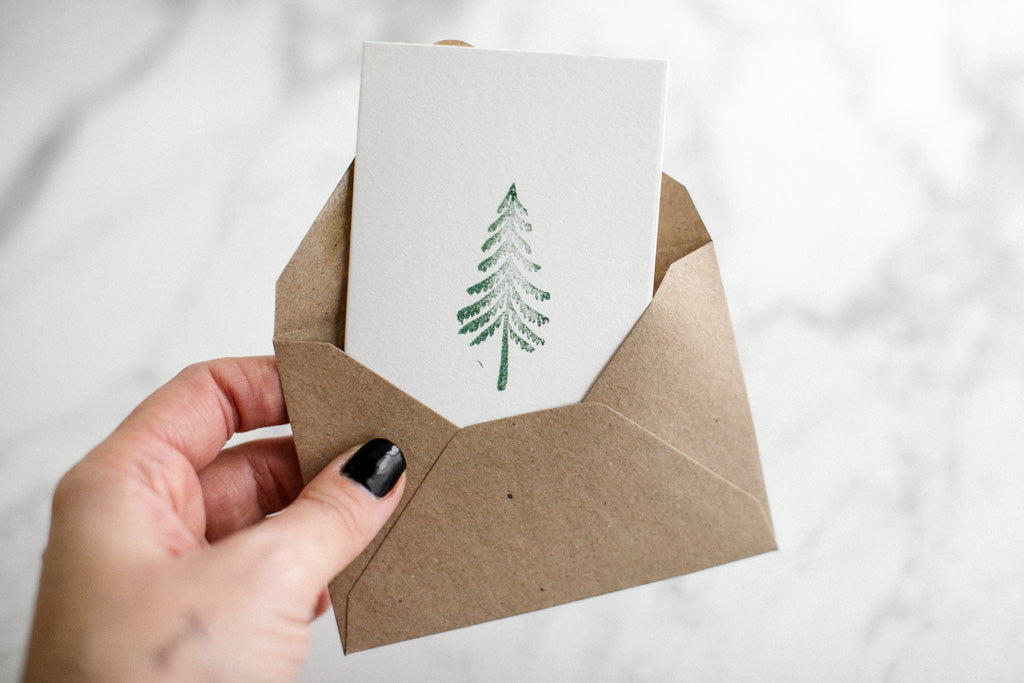 Small Christmas Card - Pine Tree