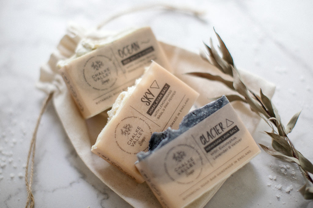 Salt Soap Trio + Cotton Bag
