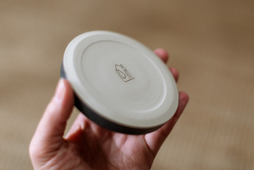 Round Stoneware Soap Dish - Midnight Granite