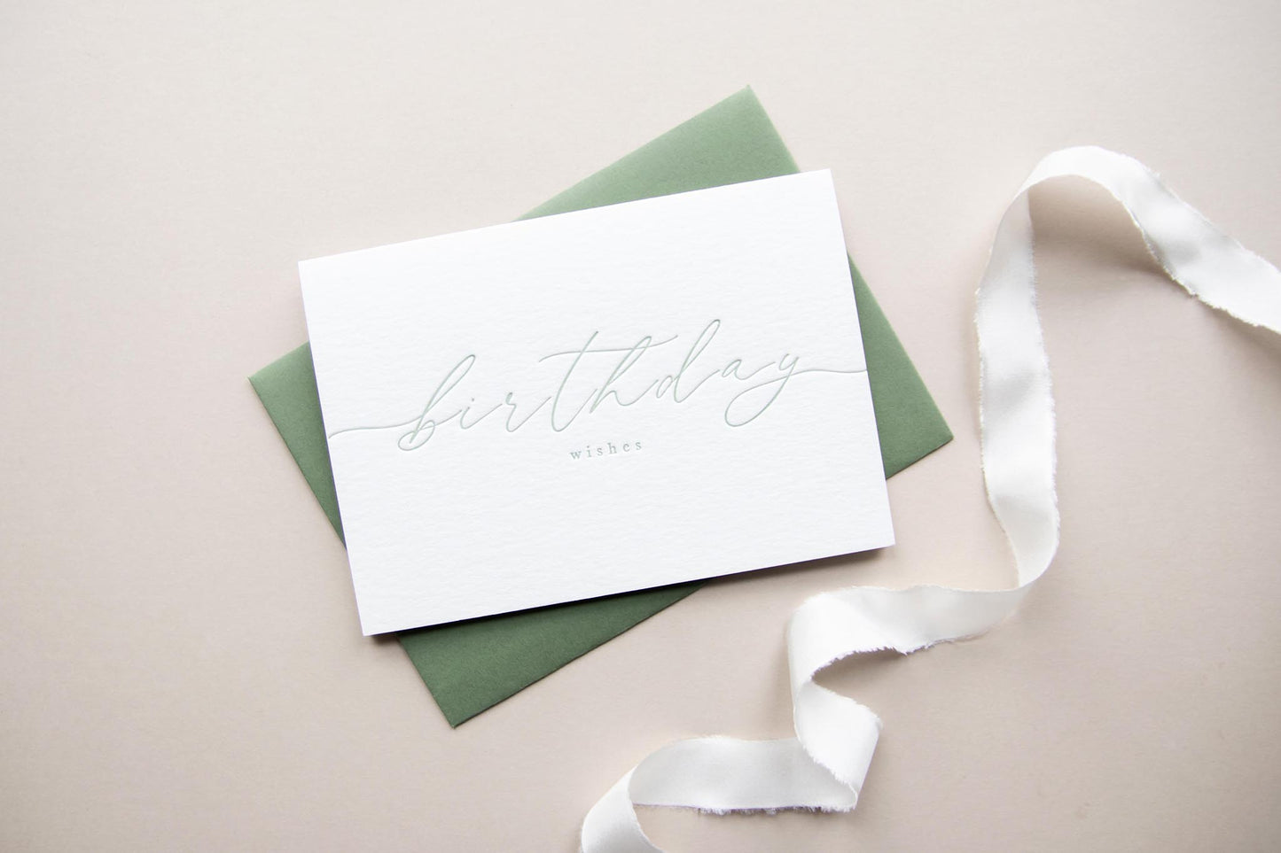 'Birthday Wishes' Greeting Card - Green