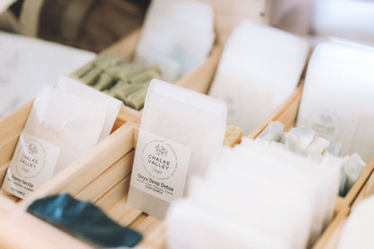 Learn how to package organic soap samples with Chalke Valley Soaps