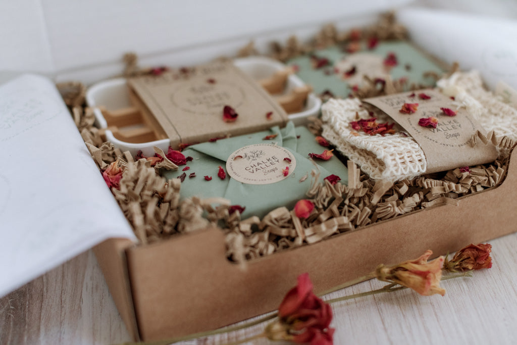 Luxurious & natural handmade gift box by Chalke Valley Soaps
