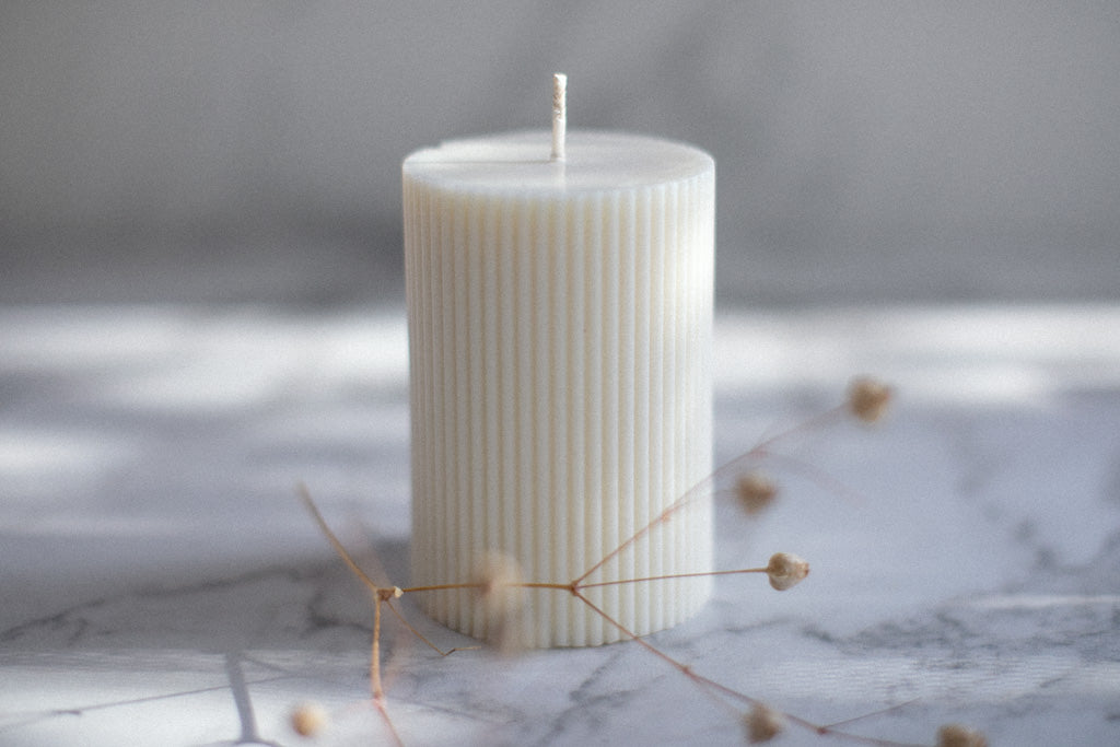 Avalon - Ribbed Pillar Candle