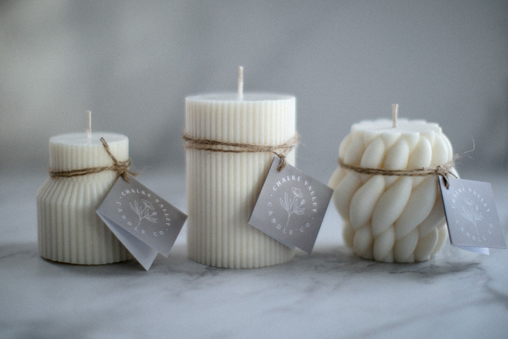 Avalon - Ribbed Pillar Candle