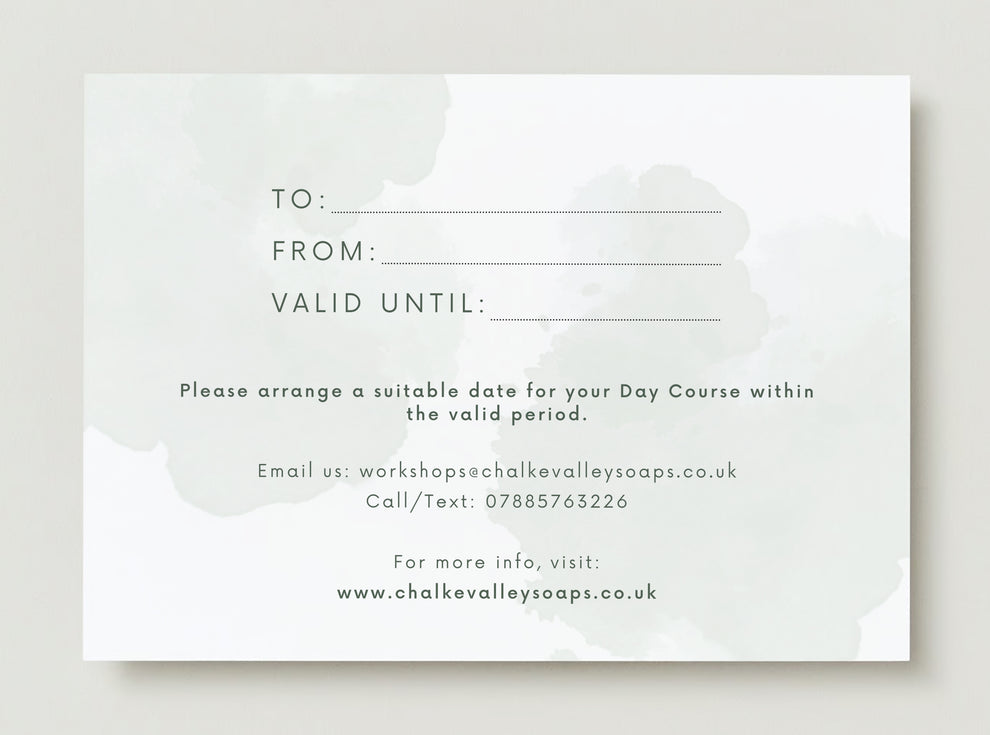 Private Course Gift Voucher Chalke Valley Soaps