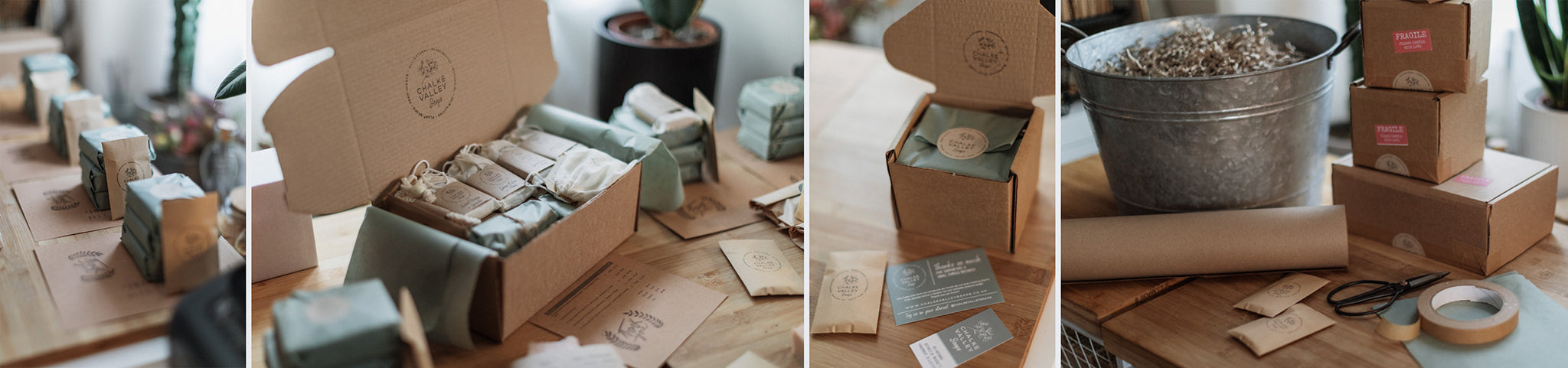 All-natural sustainable packaging, always plastic free by Chalke Valley Soaps