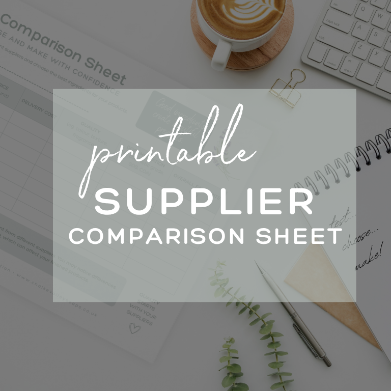 Supplier Comparison Sheet