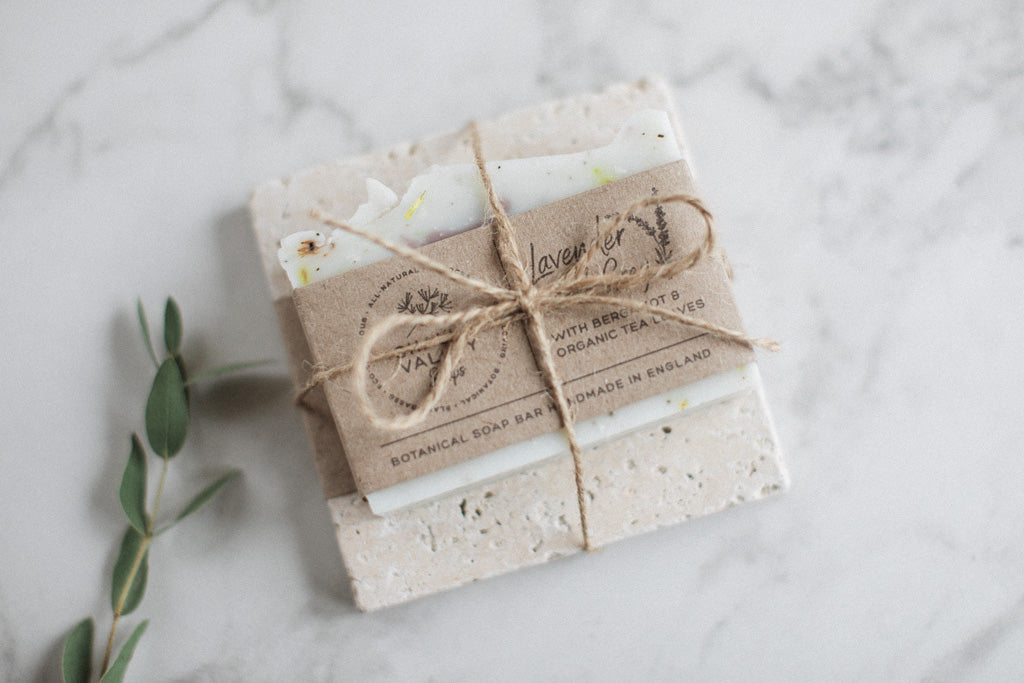Botanical Soap + Stone Dish