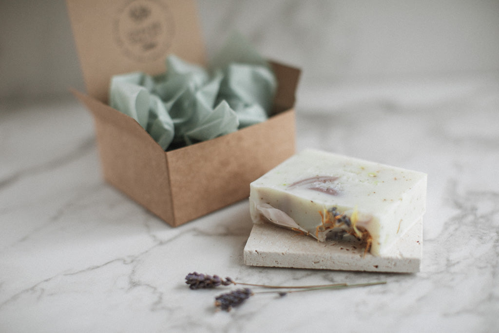 Botanical Soap + Stone Dish