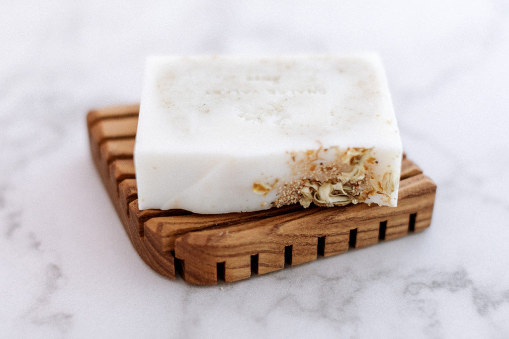 Handmade Wooden Soap Dish - Leaf