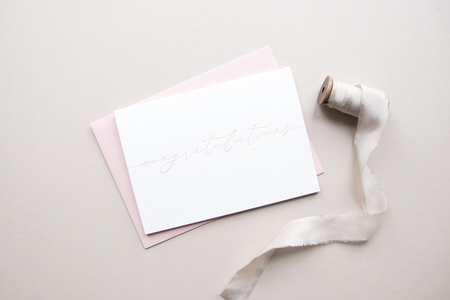 'Congratulations' Greeting Card - Pink